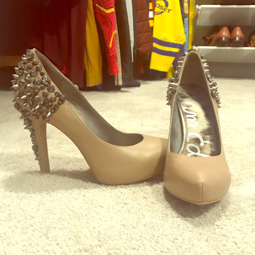 Sam Edelman Roza Spiked Heel Pump Nude
